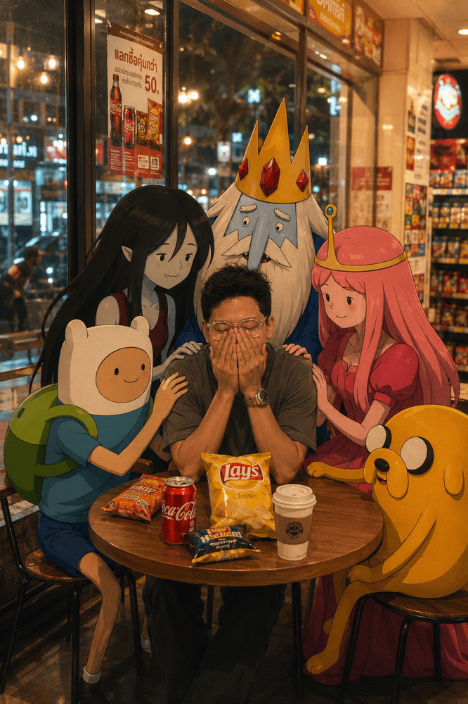 Prompt Cafe Malam Fantasi Emosional AI