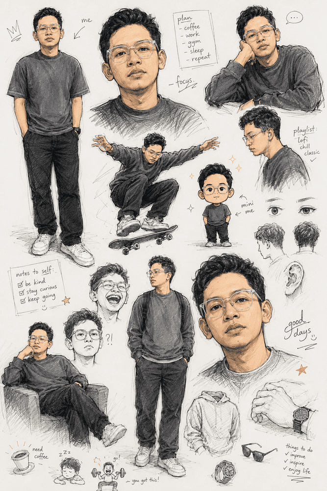 Prompt Sketsa Harian AI
