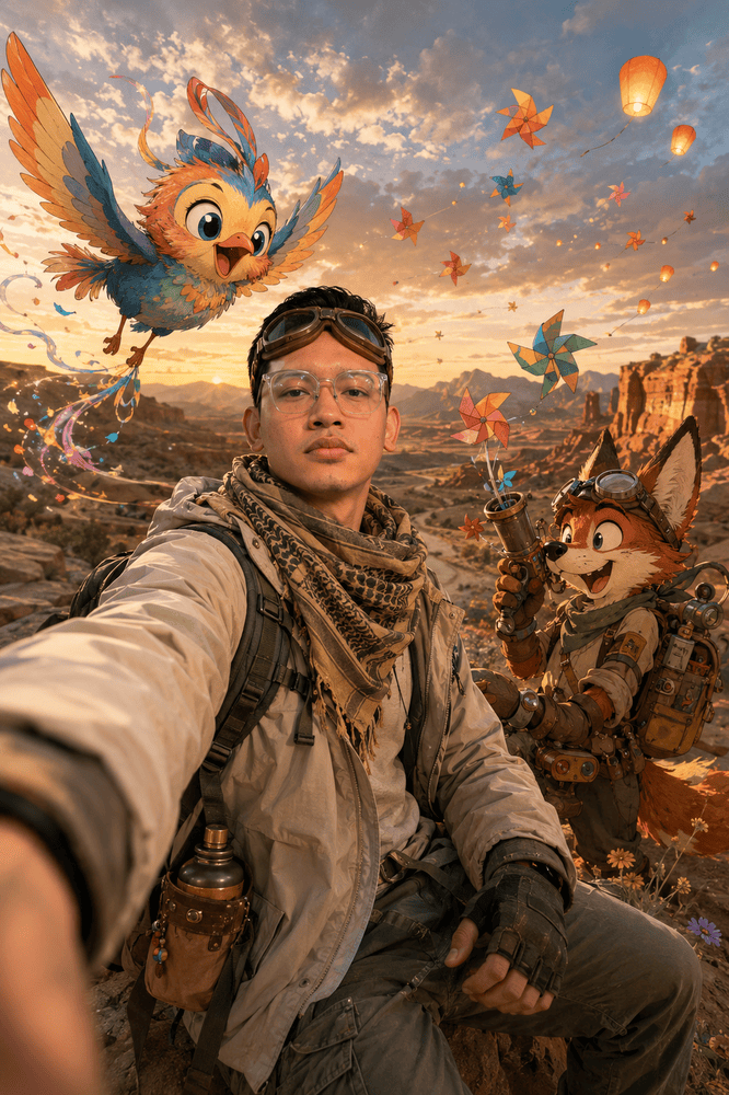 Prompt Selfie Gunung Tinggi AI