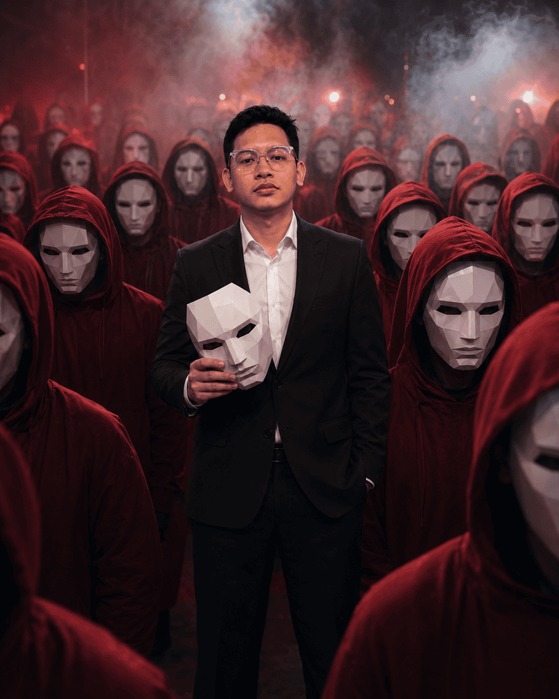 Prompt Pertemuan Misteris Jubah Merah AI