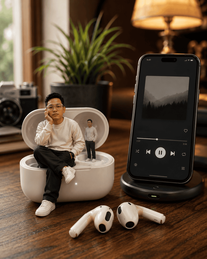 Prompt Miniatur Meja Lucu AI